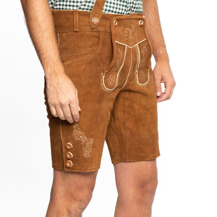 Feestbazaar Lederhose Anton Lichtbruin Kort (Leer)