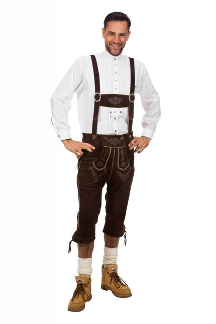 Feestbazaar Lederhose elite donkerbruin