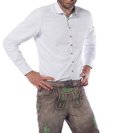 Feestbazaar Lederhose Gaudi Kort Bruin/Groen Luxe