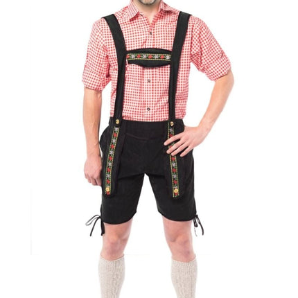 Feestbazaar Lederhose Johann Zwart Kort