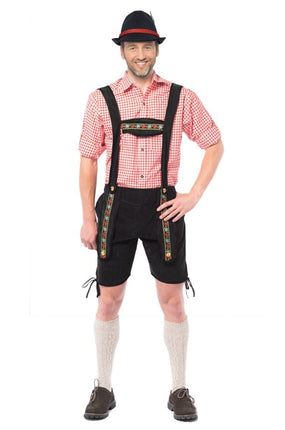Feestbazaar Lederhose Johann Zwart Kort