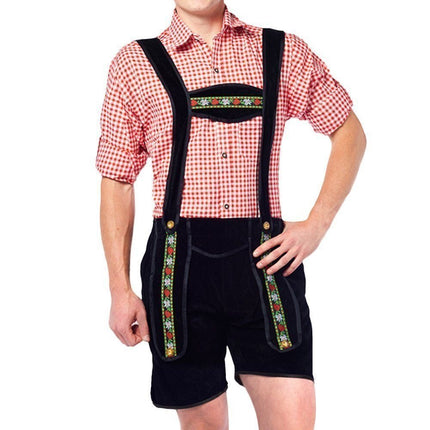 Feestbazaar Lederhose Johann Zwart Kort