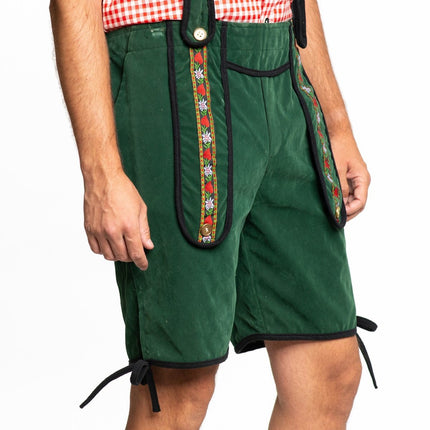Feestbazaar Lederhose Kort Groen Markus