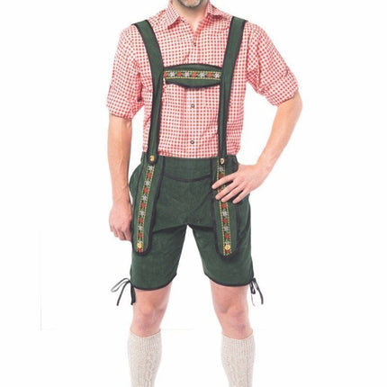 Feestbazaar Lederhose Kort Groen Markus