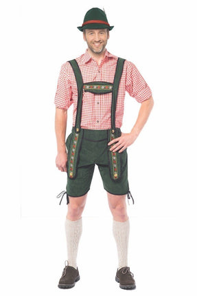 Feestbazaar Lederhose Kort Groen Markus