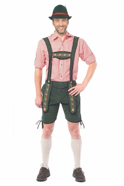 Feestbazaar Lederhose Kort Groen Markus