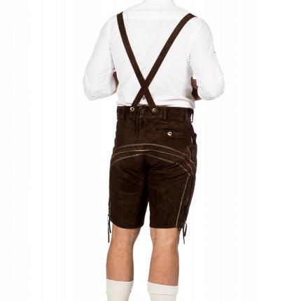 Feestbazaar Lederhose Kort Heren Donkerbruin Elite