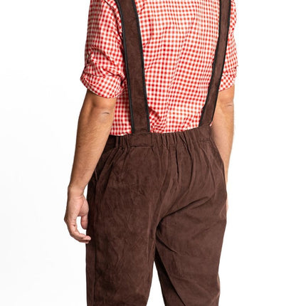 Feestbazaar Lederhose Lang Donkerbruin Theodor