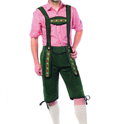 Feestbazaar Lederhose lang donkergroen Johann