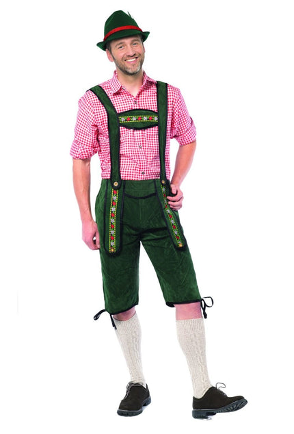 Feestbazaar Lederhose lang donkergroen Johann