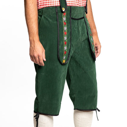 Feestbazaar Lederhose lang donkergroen Johann