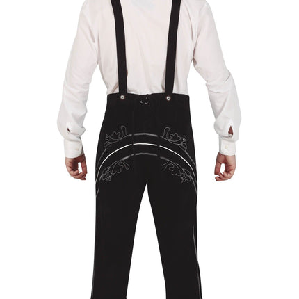 Feestbazaar Lederhose Lang Zwart Bruno