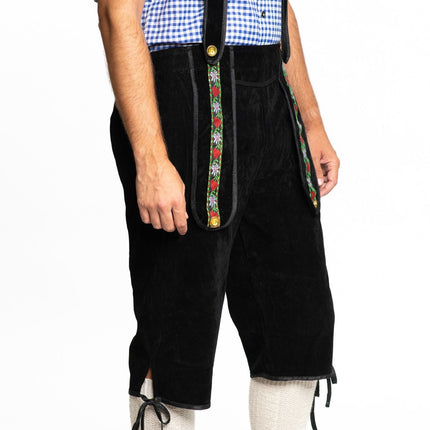 Feestbazaar Lederhose lang zwart Karl