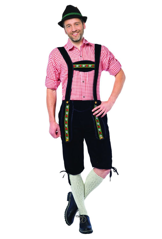 Feestbazaar Lederhose lang zwart Karl