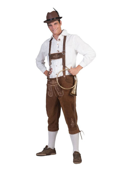 Feestbazaar Lederhosen Classic Chique Bruin