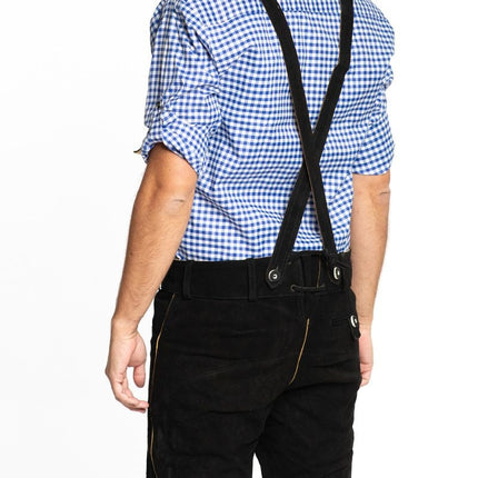 Feestbazaar Lederhosen kort zwart/groen Otto