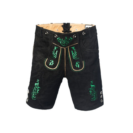 Feestbazaar Lederhosen kort zwart/groen Otto