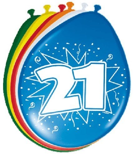 Feestbazaar Leeftijd ballonnen 21