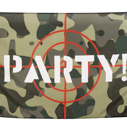 Feestbazaar Leger Party vlag 90 x 150 cm