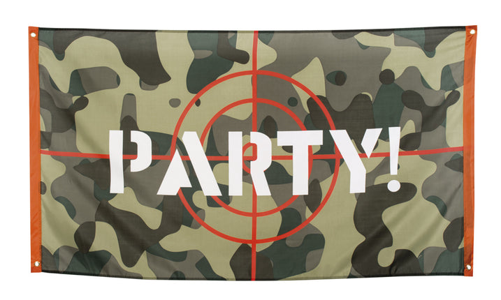 Feestbazaar Leger Party vlag 90 x 150 cm