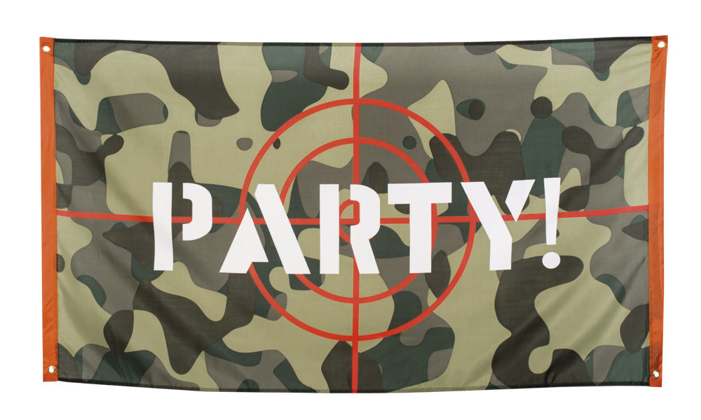 Feestbazaar Leger Party vlag 90 x 150 cm