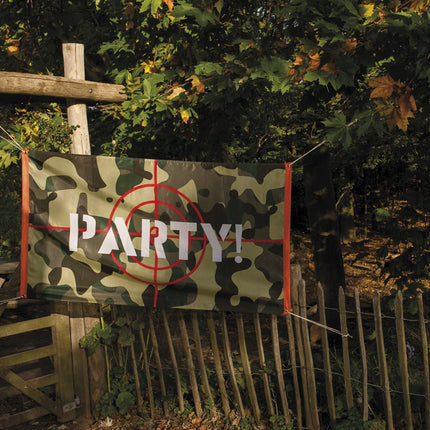 Feestbazaar Leger Party vlag 90 x 150 cm