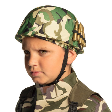 Feestbazaar Legerhelm Camouflage Kinderen