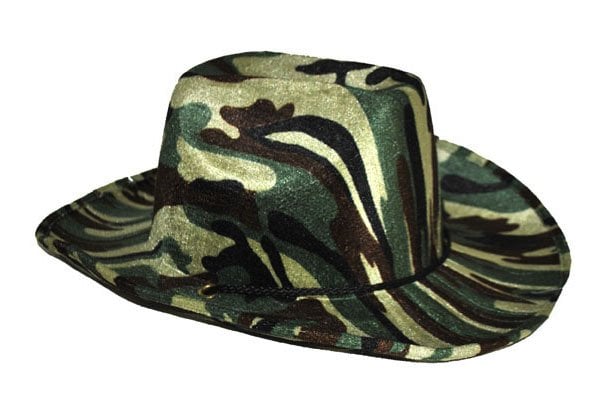 Feestbazaar Legerhoed cowboy camouflage