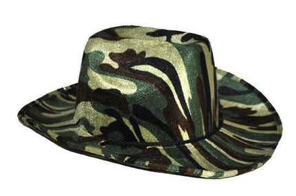 Feestbazaar Legerhoed cowboy camouflage