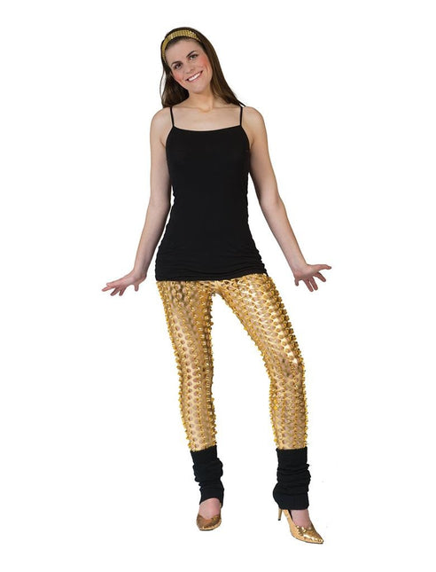 Feestbazaar Legging Met Gaten Goud