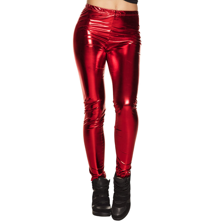 Feestbazaar Legging metallic rood