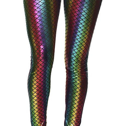 Feestbazaar Legging Regenboog zeemeermin stretch