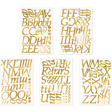 Feestbazaar Letter Stickers Goud