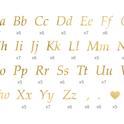 Feestbazaar Letter Stickers Goud