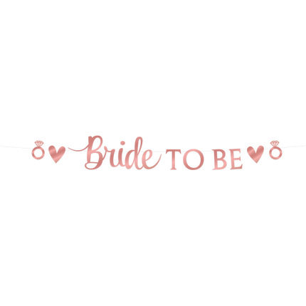 Feestbazaar Letterbanner 'Bride to Be' Blush roze