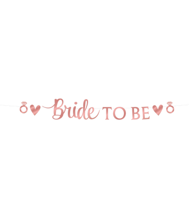 Feestbazaar Letterbanner 'Bride to Be' Blush roze