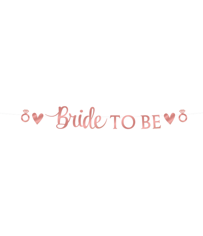 Feestbazaar Letterbanner 'Bride to Be' Blush roze