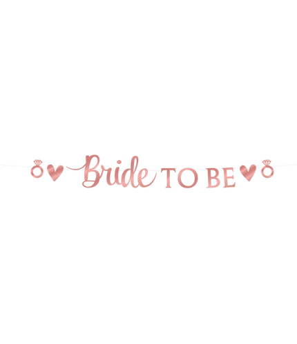 Feestbazaar Letterbanner 'Bride to Be' Blush roze