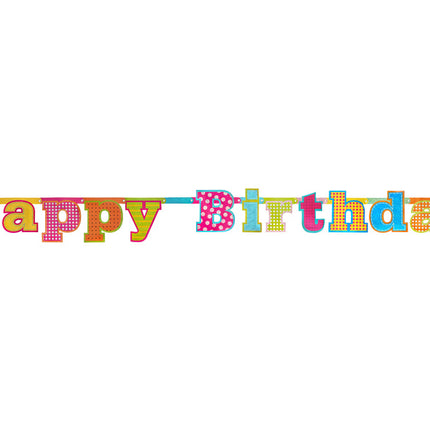 Feestbazaar LetterBanner Happy Birthday Holografisch
