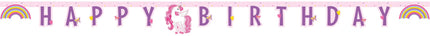 Feestbazaar Letterbanner Happy Birthday Magic Unicorn (2m)