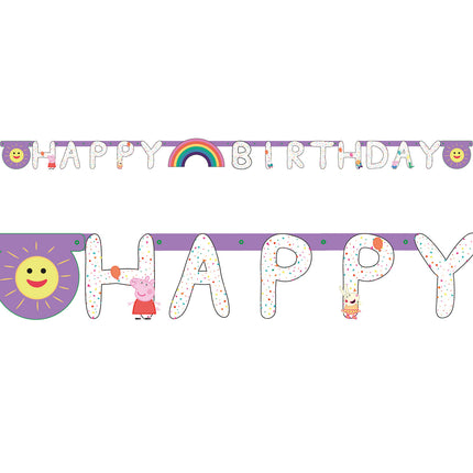 Feestbazaar Letterbanner Happy Birthday Peppa Pig