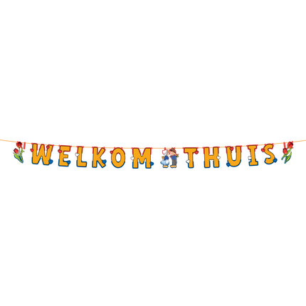 Feestbazaar Letterbanner Welkom Thuis Cartoon Holland (3m)