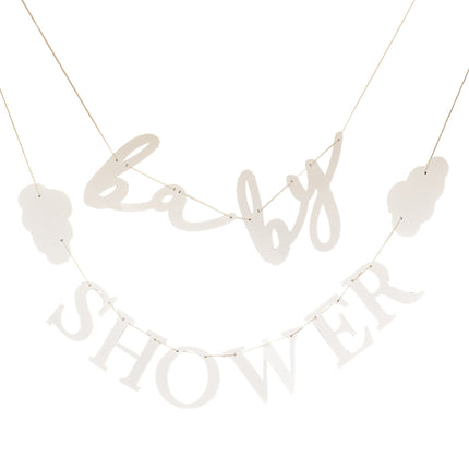 Feestbazaar Letterslinger 'Babyshower' Met Wolken