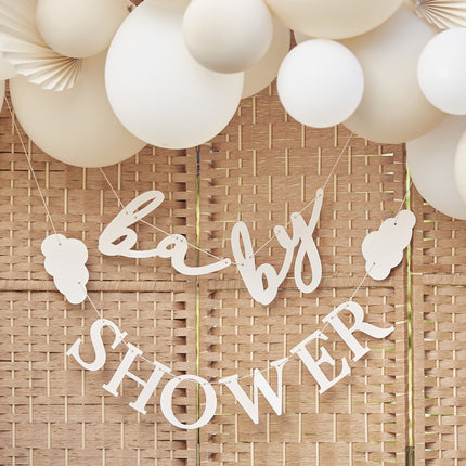Feestbazaar Letterslinger 'Babyshower' Met Wolken
