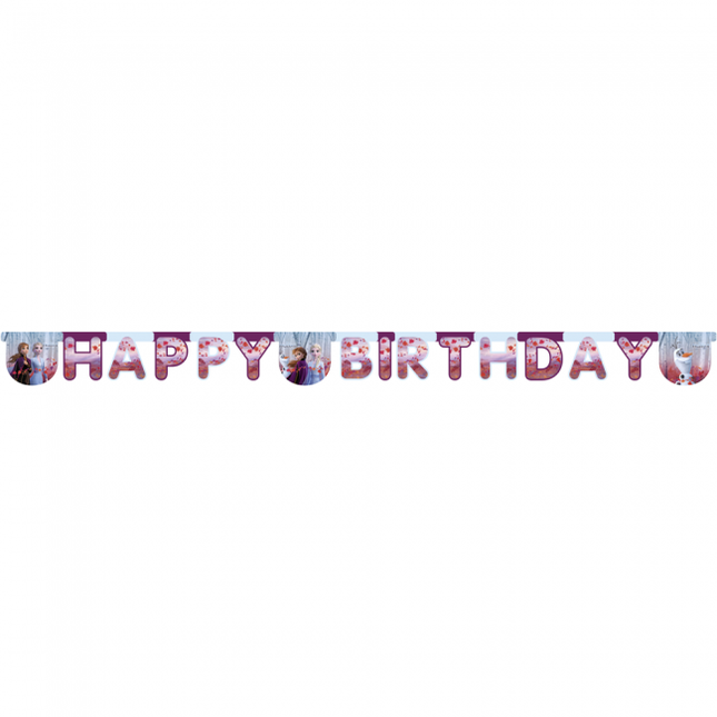 Feestbazaar Letterslinger Happy Birthday Frozen II (2m)