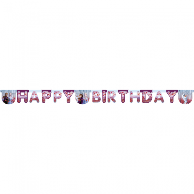 Feestbazaar Letterslinger Happy Birthday Frozen II (2m)