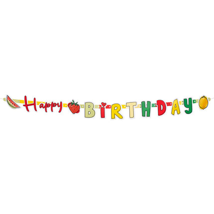 Feestbazaar Letterslinger Happy Birthday Fruit (3m)