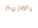 Feestbazaar Letterslinger Happy Birthday Rose Goud 16x62cm