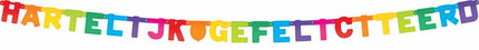 Feestbazaar Letterslinger Hartelijk gefeliciteerd