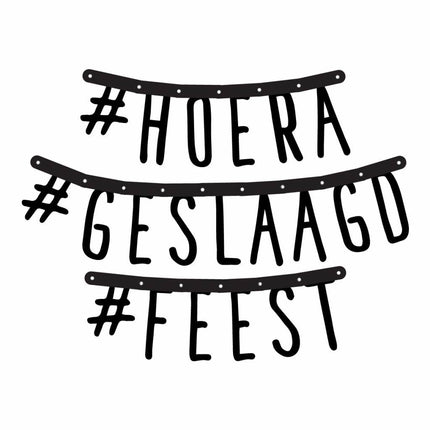 Feestbazaar Letterslinger Hoera Geslaagd Feest